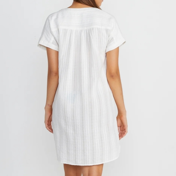 Marine Layer St Lucia Cover Up V neck Short Sleeve Cover Up Dress - Picture 2 of 7